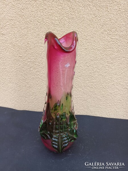Colorful blown Murano glass vase