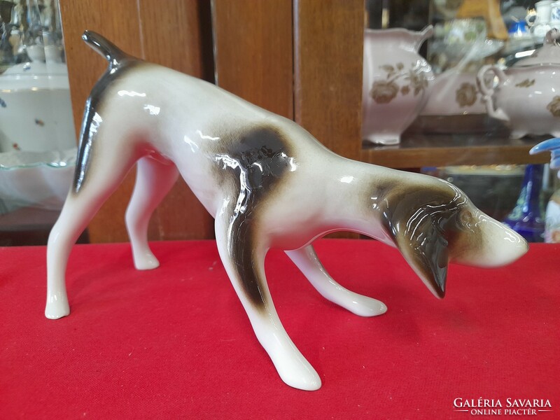 Royal dux 1918-1945 art deco dog porcelain figure.
