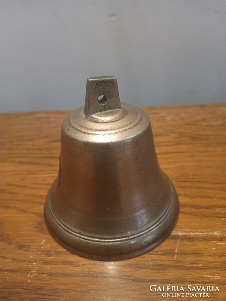 Antique copper bell marked.