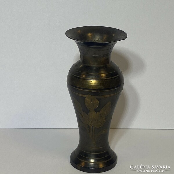Antique mini copper vase