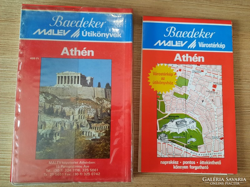 Malév Athens travel guide and Athens city map appendix - beadeker