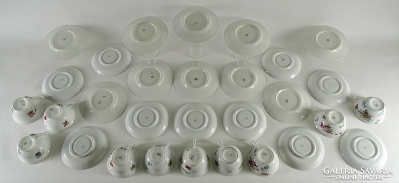 1N164 old Czech victoria porcelain tea set for 10 people 30 pieces