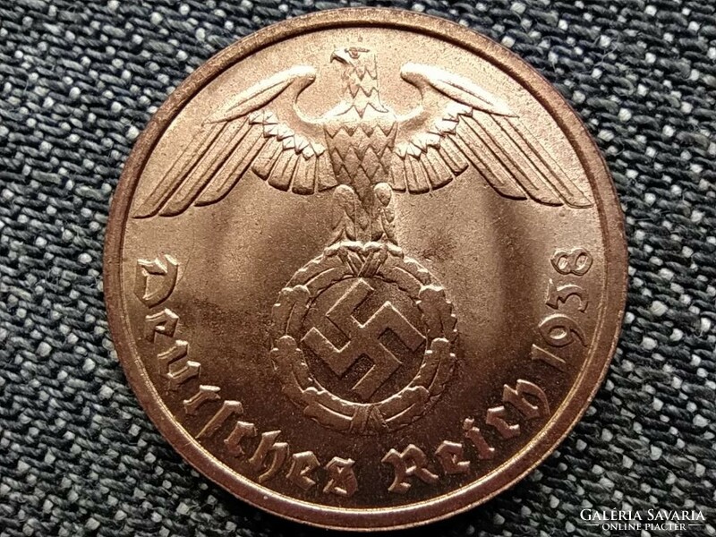 Germany swastika 10 imperial pfennig 1938 j (id47638)