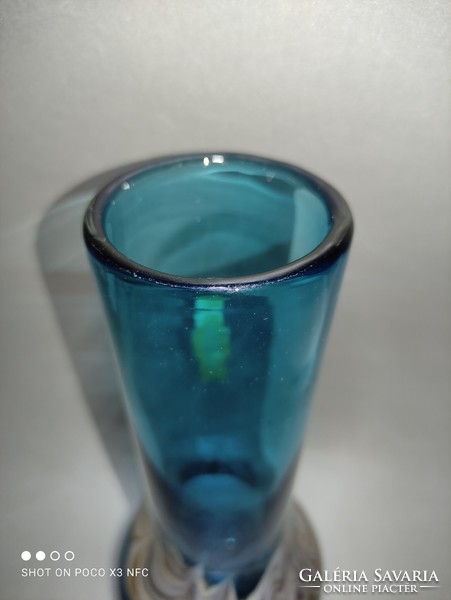 Schott zwiesel thick-walled glass vase is a rare color marked original