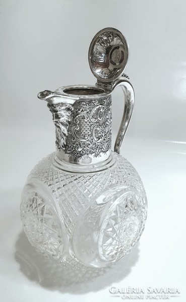 Carafe, pourer, decanter, silver (925) with fittings