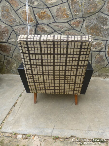 Scandinavian style, black and white checkered armchair