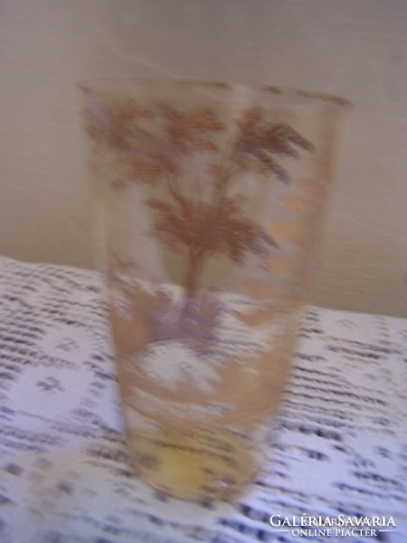 Decorative cup with jumping golden deer