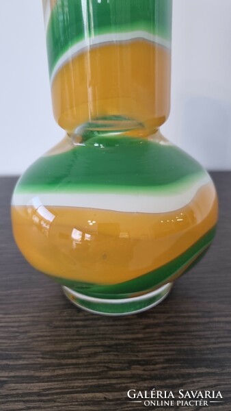 Vintage rétegelt művészi üveg váza / Muránói?