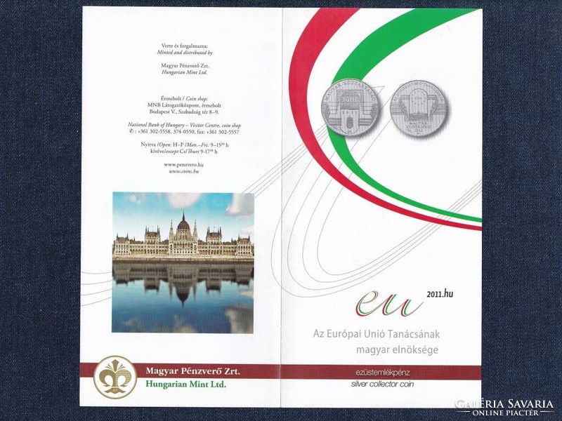 Hungarian Presidency of the Council of the European Union .925 Silver 3000 HUF 2011 prospectus (id77852)