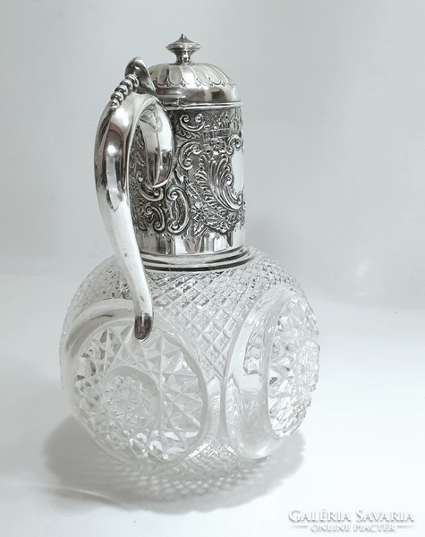 Carafe, pourer, decanter, silver (925) with fittings