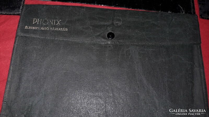 Antique 1910-20 leather folders used by the phoenix insurance company, files, 5 pcs. flawless according to the pictures