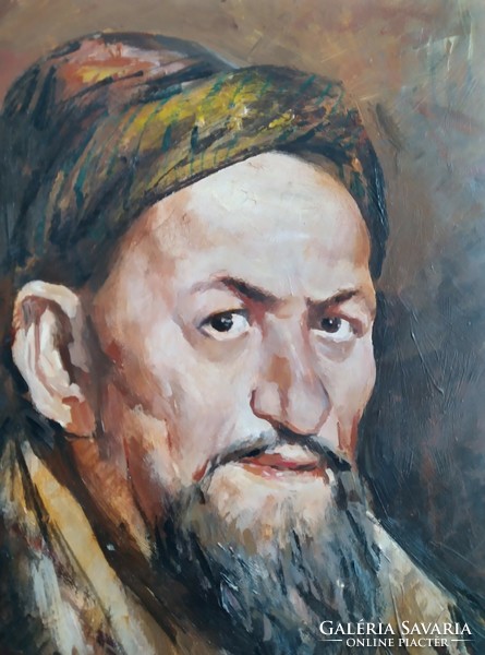 Alim Adilov festmény Kereskedő