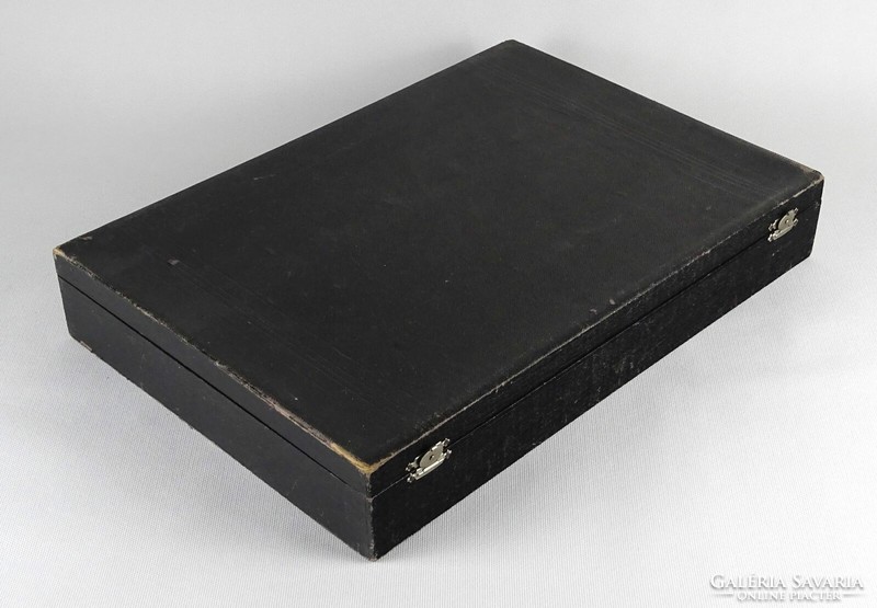 1N195 Régi jelzett Sandrik alpakka evőeszköz készlet eredeti dobozában 24 darab