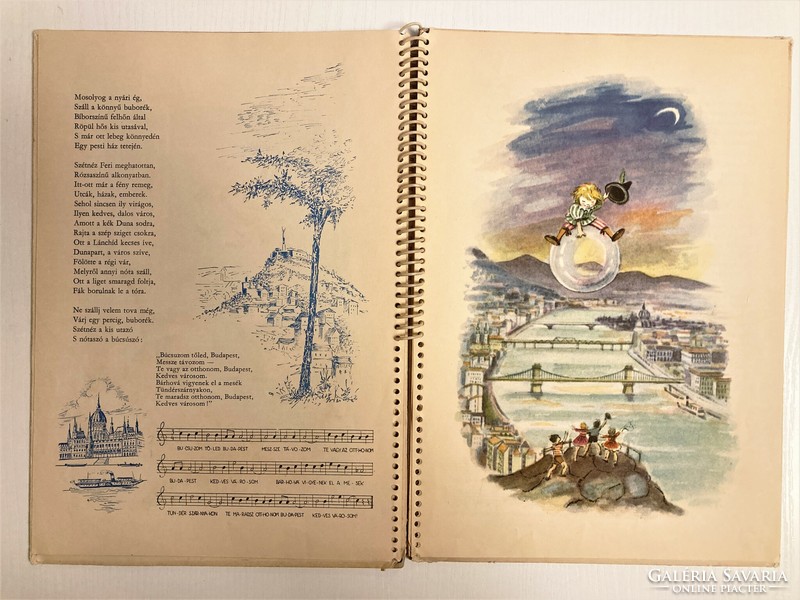 Buborék Feri's Adventures picture book rarity with drawings by Róna Emy, from 1957