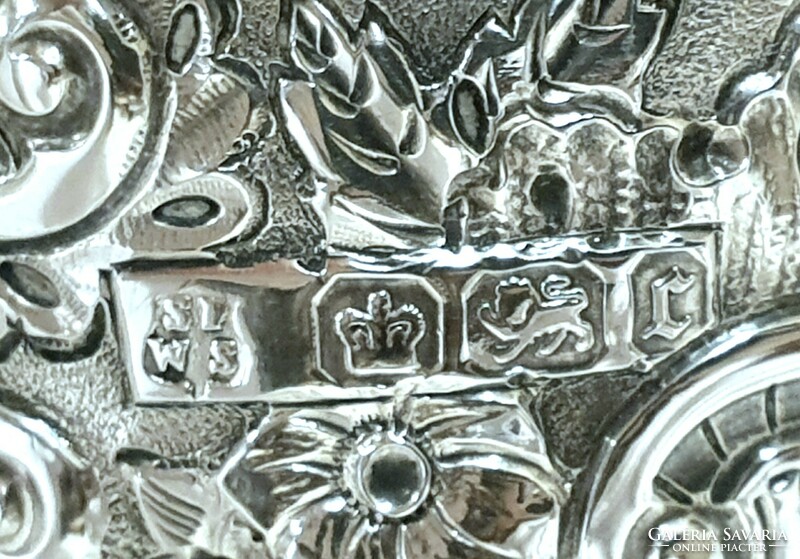 Karaffa, kiöntő, dekanter, ezüst (925) szerelékkel