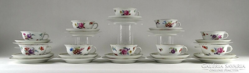 1N164 old Czech victoria porcelain tea set for 10 people 30 pieces