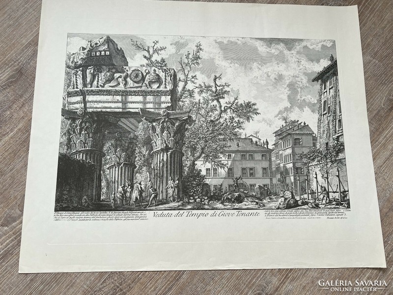 Piranesi's veduta del tempio di giove tonante print etching