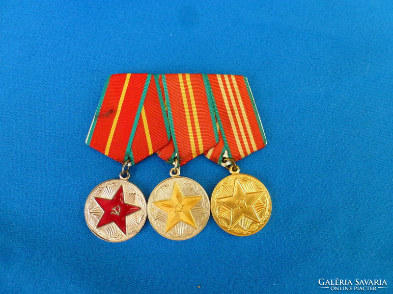 Szovjet katonai kitüntetés 3 db. 10-15-20 év szolgálat után