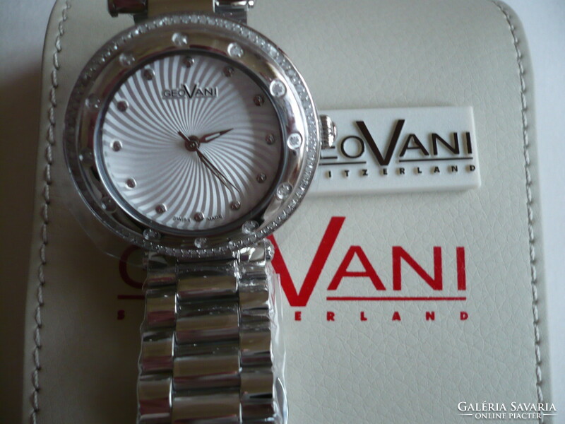 Geovani is a beautiful and special Swiss watch decorated with 102 genuine white diamonds