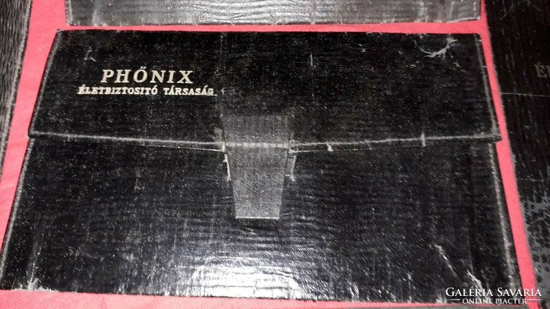 Antique 1910-20 leather folders used by the phoenix insurance company, files, 5 pcs. flawless according to the pictures