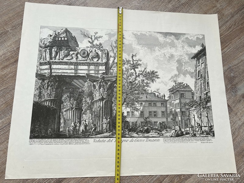 Piranesi Veduta del Tempio di Giove Tonante nyomat rézkarc