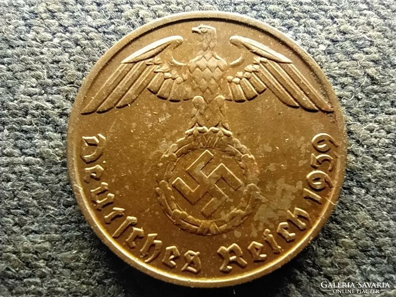 Germany swastika 1 imperial pfennig 1939 b (id72992)