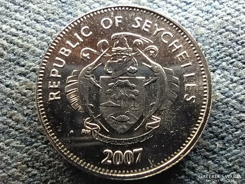 Seychelles 25 cents 2007 pm unc from traffic line (id70069)