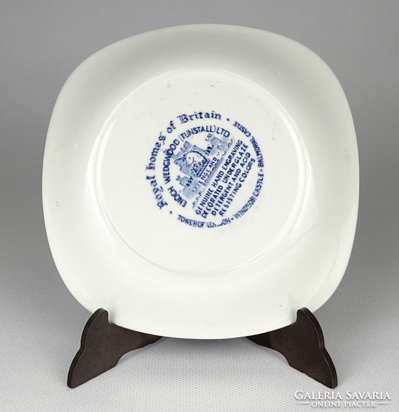 1N167 Wedgwood angol porcelán dísz tányér Balmoral kastély dekorációval 13 cm
