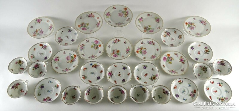 1N164 old Czech victoria porcelain tea set for 10 people 30 pieces