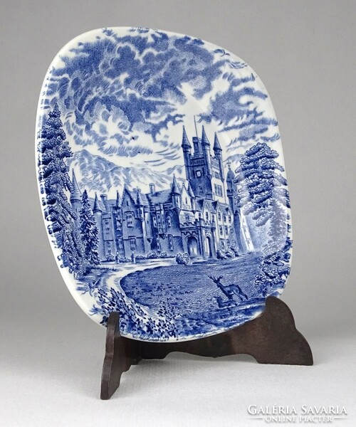 1N167 Wedgwood angol porcelán dísz tányér Balmoral kastély dekorációval 13 cm