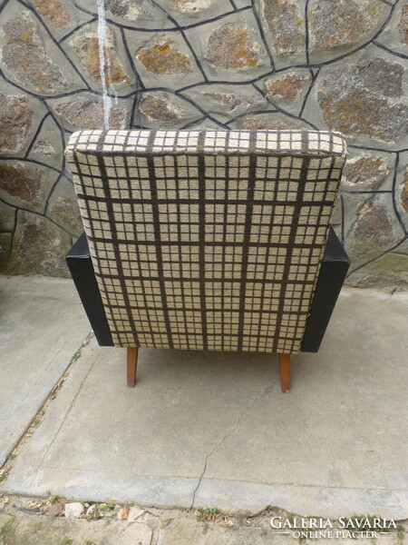 Scandinavian-style, black-and-white checkered armchair ii.