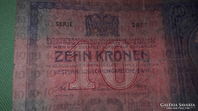 1904. Antique Austrian-Hungarian 10 kroner banknote in good condition according to the pictures