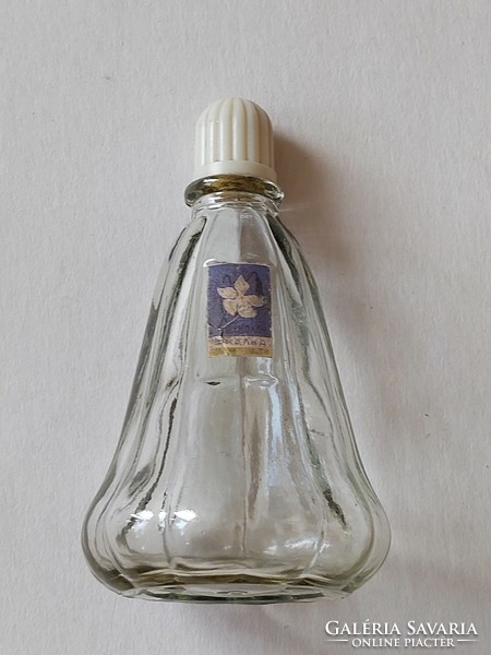 Régi parfümös üveg retro címkés kölnis palack