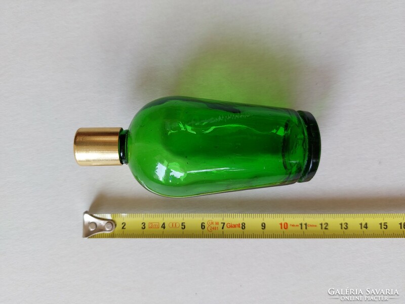 Régi parfümös üveg retro zöld kölnis palack