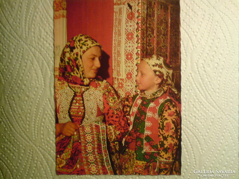 Old folk costume postcard - kalotaszeg