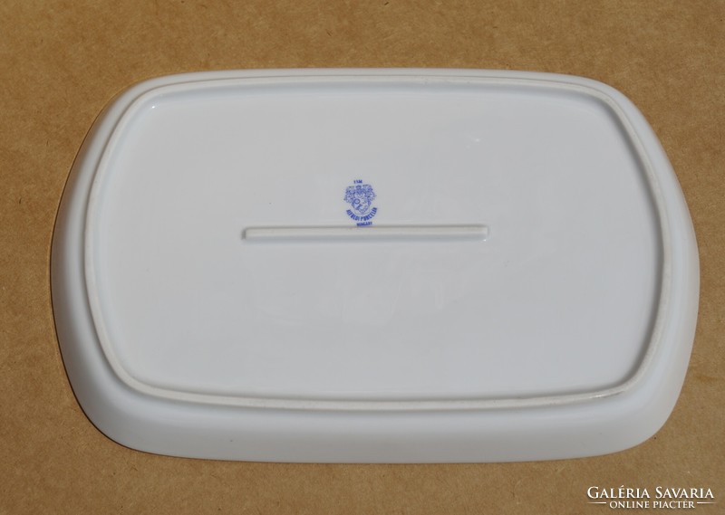 Retro lowland porcelain tray offering a bowl with a view of Buda