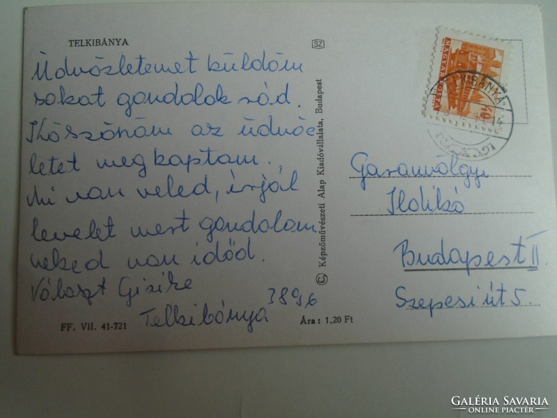 D196191 Telkibanya - old postcard 1972