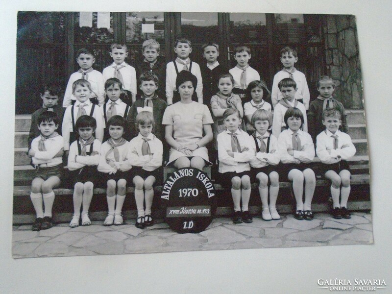 Za45.144 Old photo - class photo - Kassa Street primary school xviii. District - 1970 Budapest