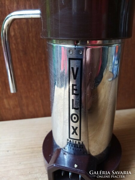 1950-s évek olasz, Velox Ferrara kávéfőző,- P Malago tervezte -
