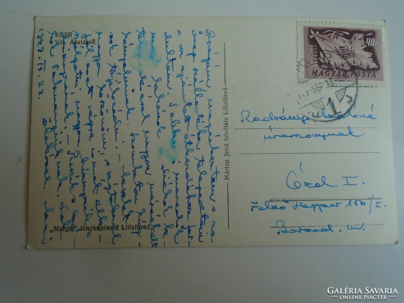 D196145  EGER  Vár -ásatások -1949  régi képeslap   Radványi László, Ózd