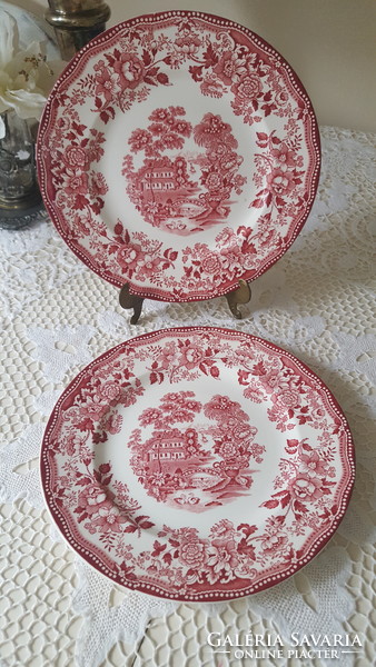 Angol Tonquin Staffordshire fajansz lapostányér 2db.