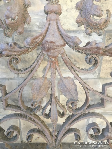 Pair of antique wrought iron door inserts