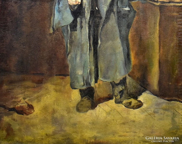 1910 - 1920 körül Magyar festő : " KÉTES ALAK "