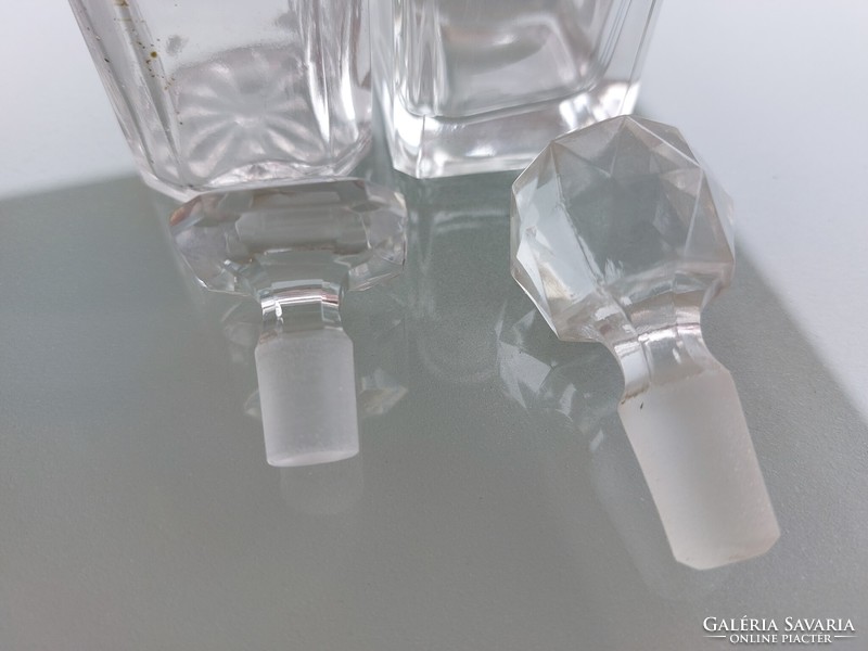 Régi üveg illatszeres dugós parfümös üveg kölnis palack 2 db