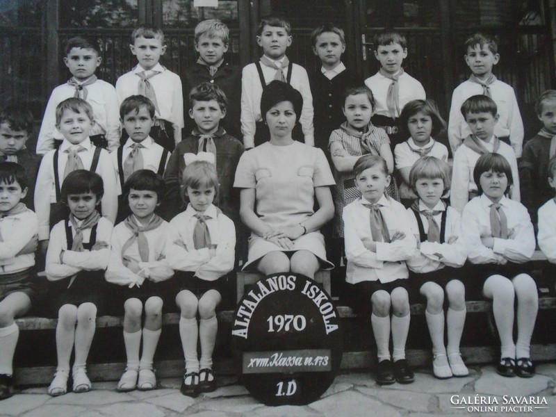 Za45.144 Old photo - class photo - Kassa Street primary school xviii. District - 1970 Budapest