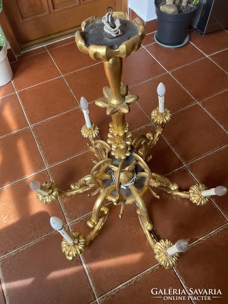 Gilded baroque chandelier