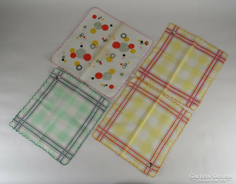 1N269 Retro jelzett textil zsebkendő gyűjtemény 15 darab
