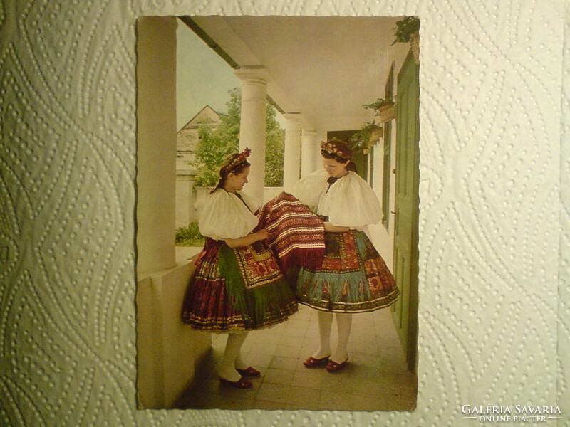 Old national costume postcard - Dec