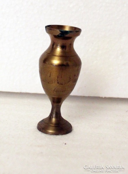 Engraved copper vase miniature