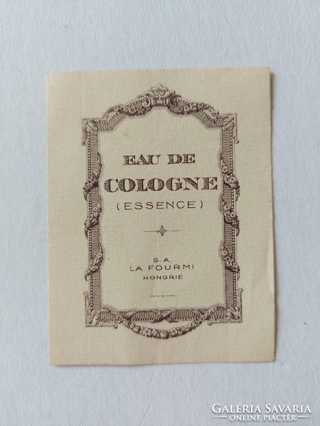 Old paper perfume label from around 1930